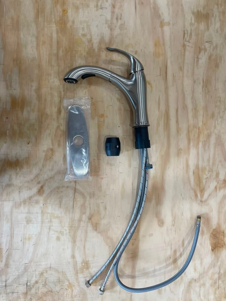 Stainless Steel Pull-Out Kitchen Faucet with 20-Inch Hose